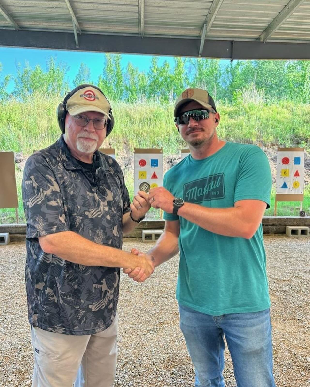 Day 2 of Tom Givens @rangemasterllc  Range Master Instructor Development Course with GreenOps instructors @mcguire_thewayforward and @jaq_thepewpewplumbrtx . Kudos and Congrats to @mcguire_thewayforward for earning Top Shot for Bullseye drill, Baseli