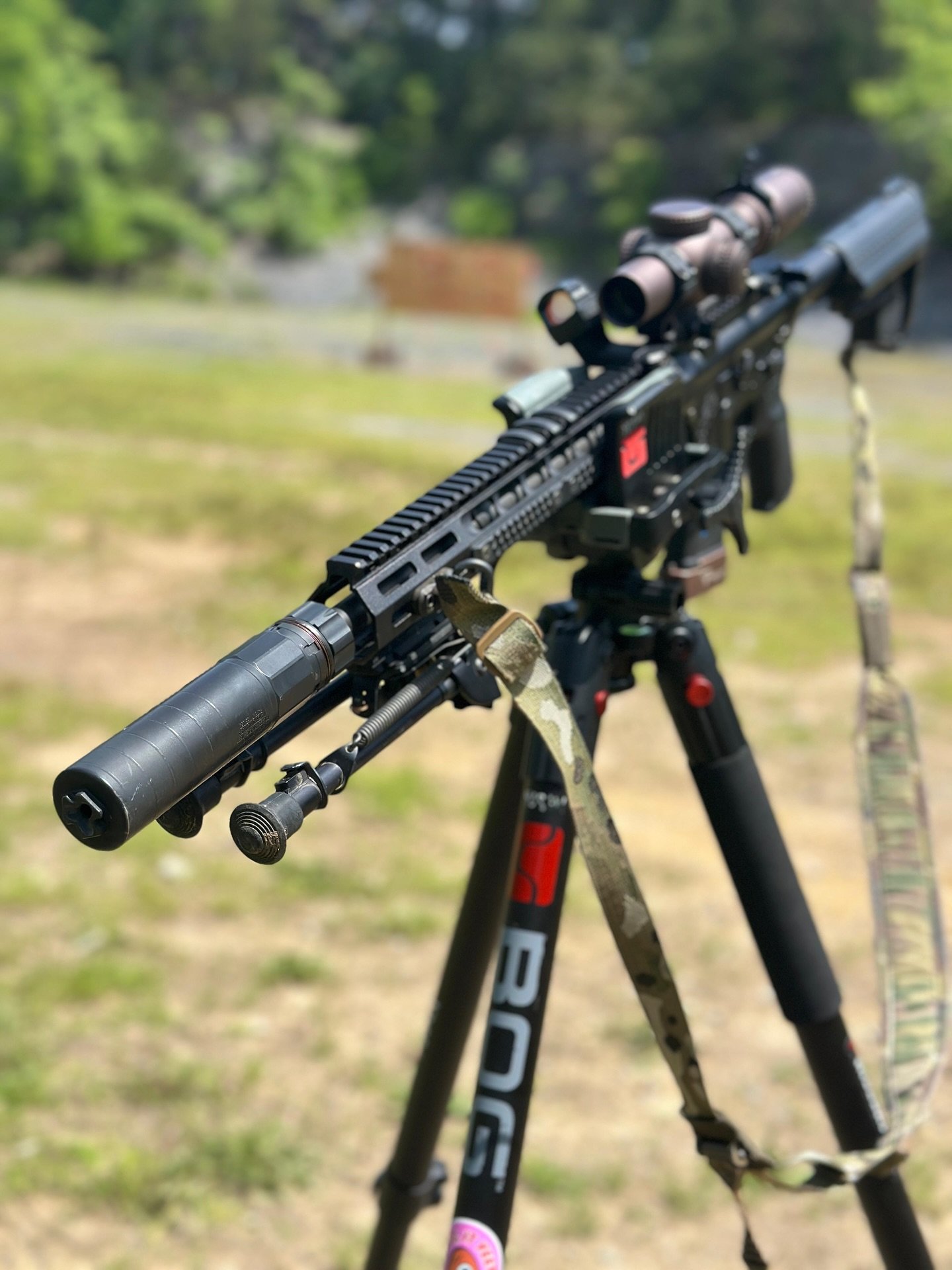 Friday&rsquo;s forecast: partly suppressed with a 100% chance of freedom.

@sonsoflibertygw 16&rdquo; M89  x @griffin_armament Explorr &mdash; sending rounds downrange and stress out the door.

📸 @green_ops_yoshi 
#WeekendReady #RangeTimeFriday #SOL