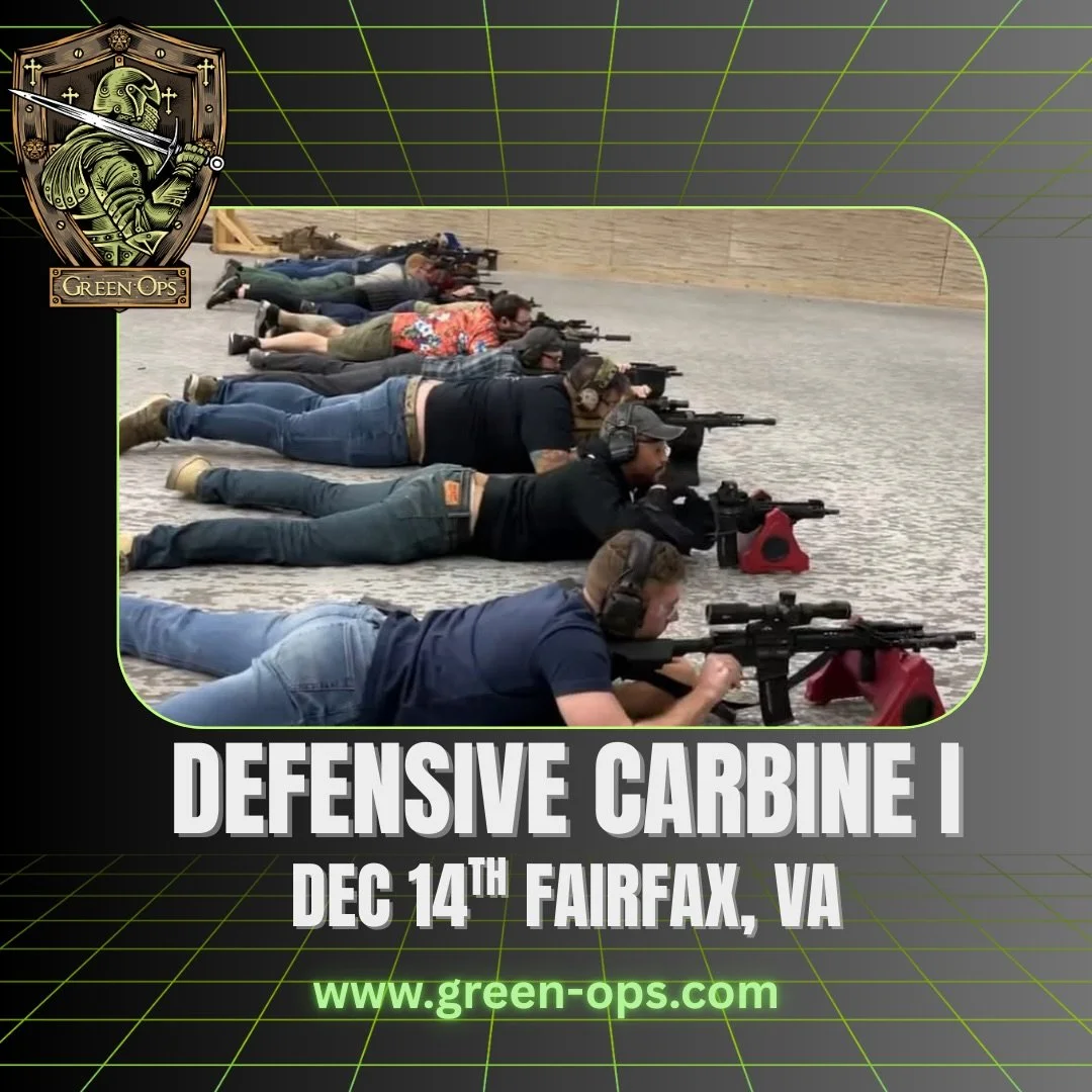 🔥No excuses &mdash; we&rsquo;re training INDOORS 🔥
Defensive Carbine I is back Dec 14th in Fairfax, VA at the NRA Range.

⚡️Perfect for anyone in the DMV looking to level up without committing a full day &mdash; this class is only 4.5 hours! ⚡️

Co