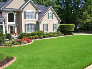 Picture of a home with a sunlit front yard