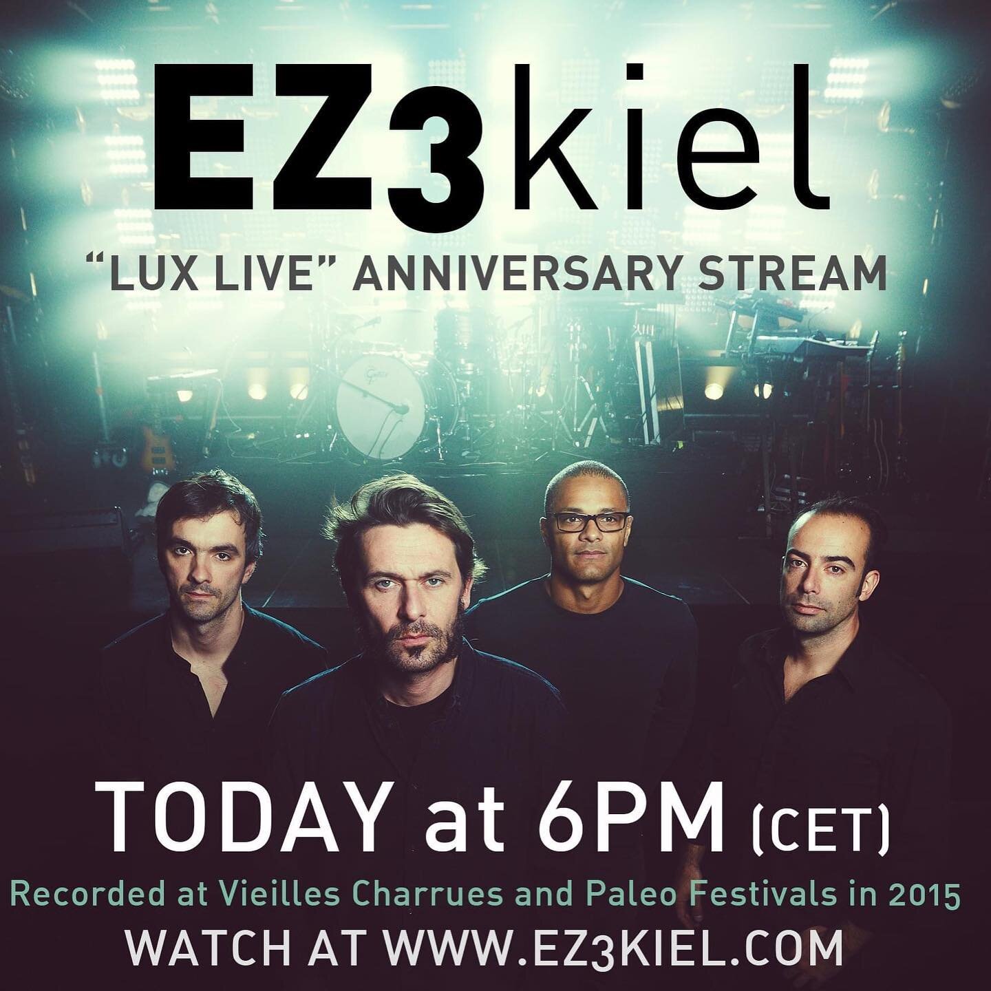 LUX LIVE ANNIVERSARY STREAM !
🎥=&gt;Vieilles Charrues &amp; Paléo Festivals in 2015
📆=&gt;TODAY at 6PM (CET) AT WWW.EZ3kiel.COM

Come and chat with us during the stream on the Youtube video !
See you soon
EZ3kiel