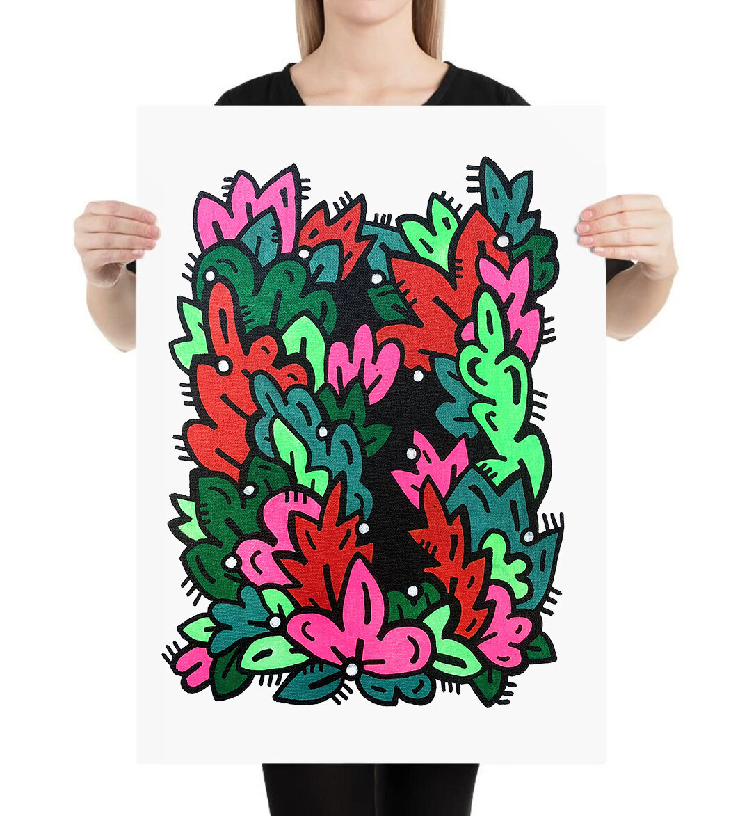 "HIDDEN HEARTS" PRINT : FOUR