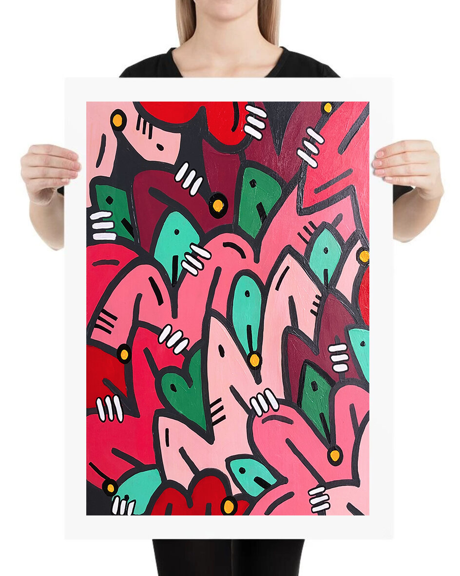 "HIDDEN HEARTS" PRINT : EIGHT