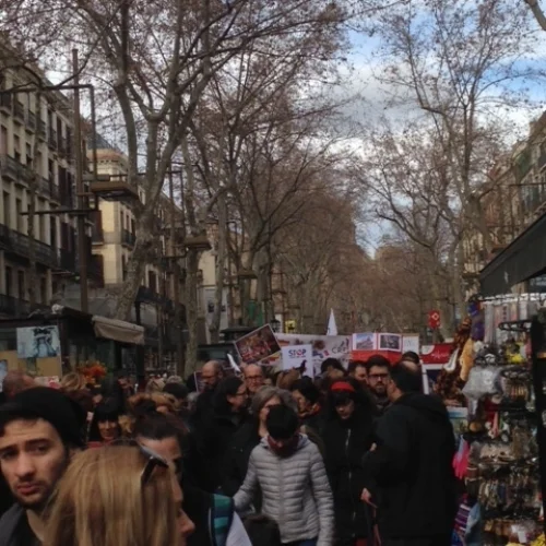 La Rambla Protest