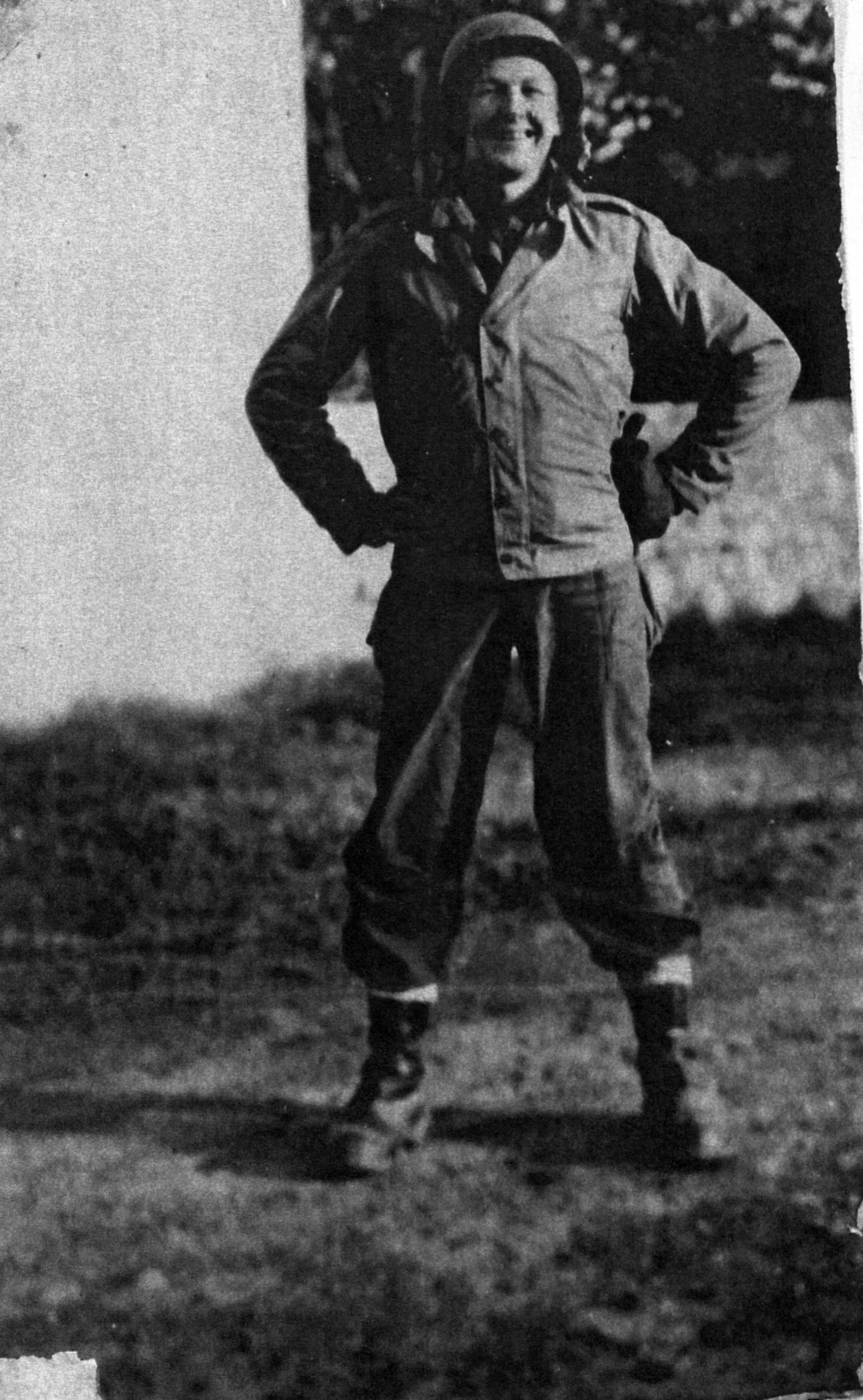 Gene Hatfield, in war clothes in France 1944.jpg