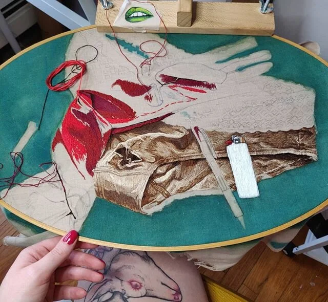 This imagery is speaking to me right now, and I'm glad I have this project to work on at the moment. Since Nov of last year I've been dealing with a lot of change. 
I've been making attempts to let go of toxic situations, people and thoughts, but som