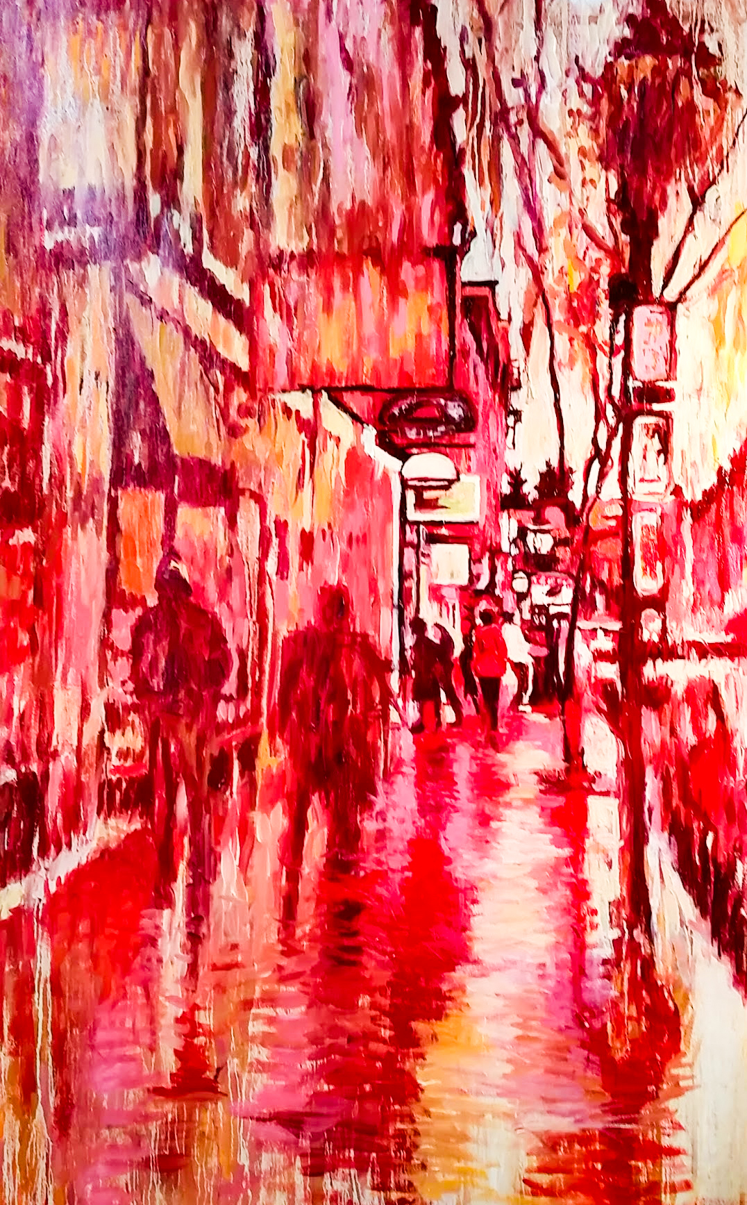 Walk on Exchange Street - Red