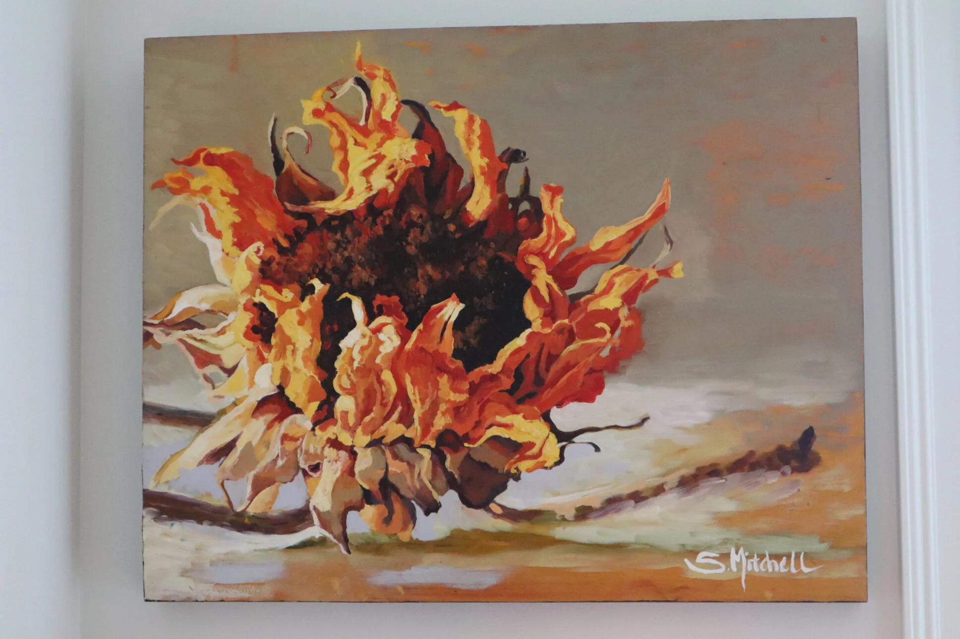 &ldquo;The sunflower is mine, in a way&rdquo; - Vincent Van Gogh
Check out my wide variety of sunflower paintings on my website. 
Link in bio.
DM for purchasing info. 
#art #artist #makearteveryday #artoftheday #artistoninstagram #painting #mixedmedi