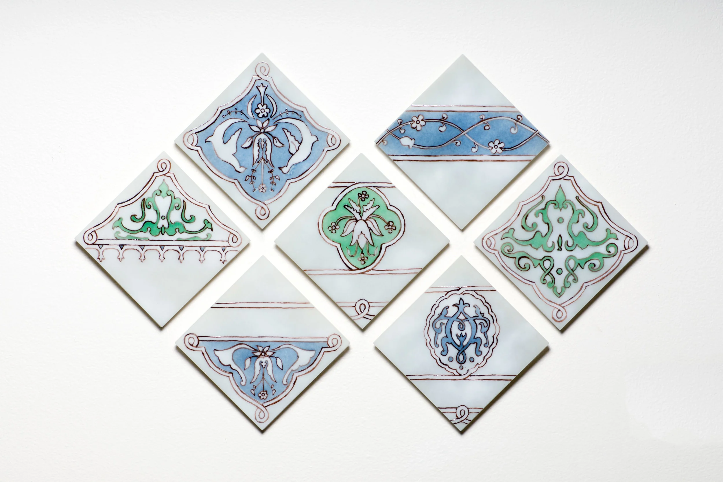 Giving, I Kilnformed and Enameled Glass 14" x 21" x 1" 2015