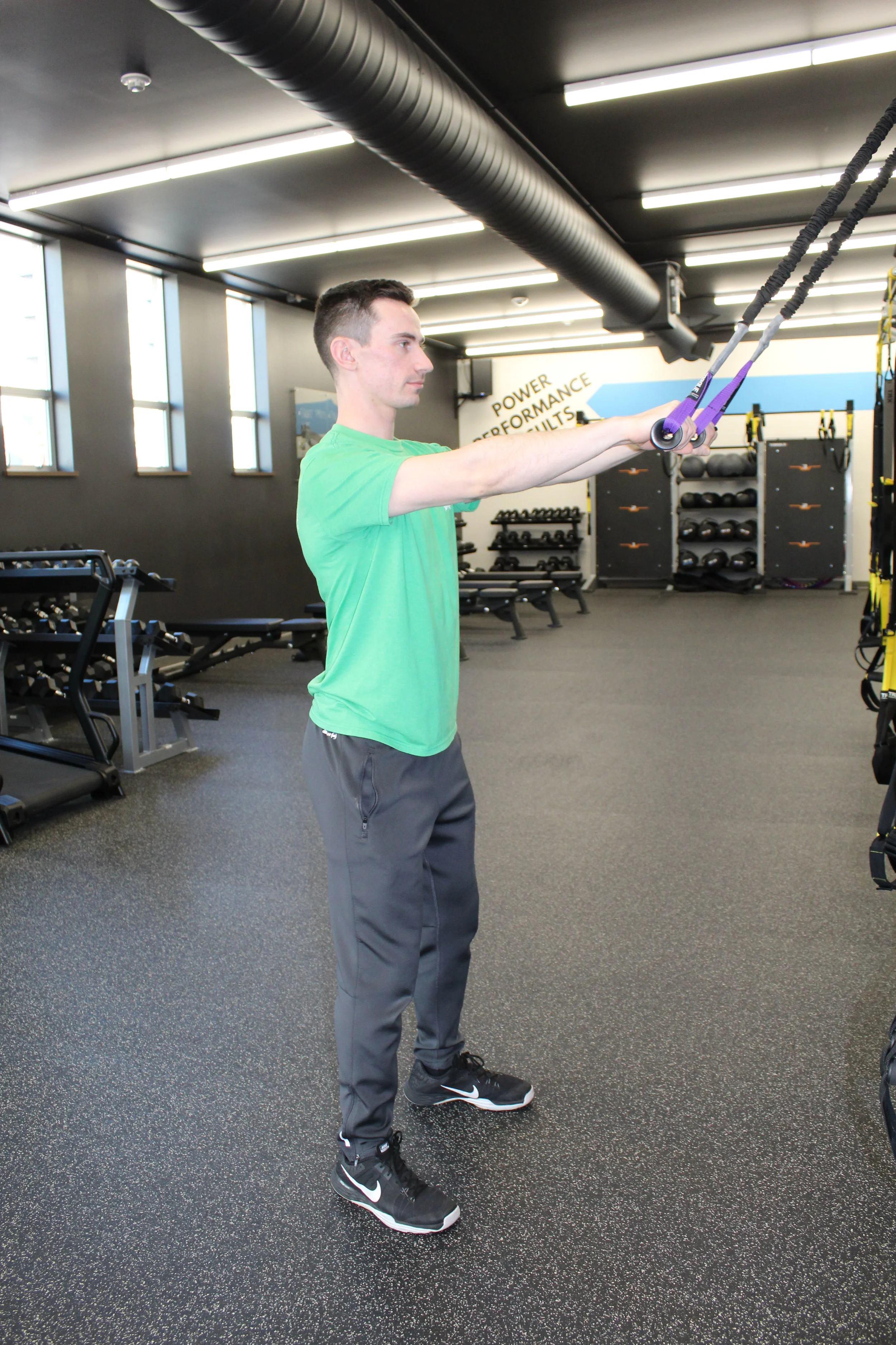 Pull down starting position