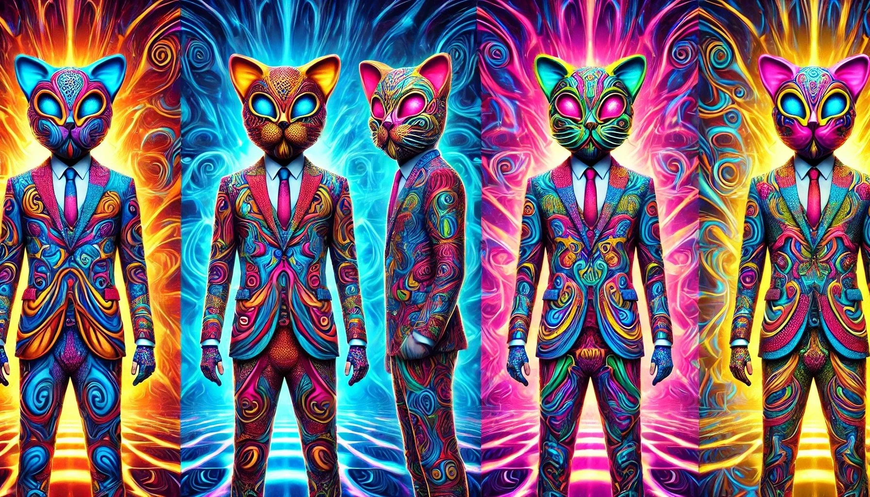 3 Sativas kittens in five suits.jpeg