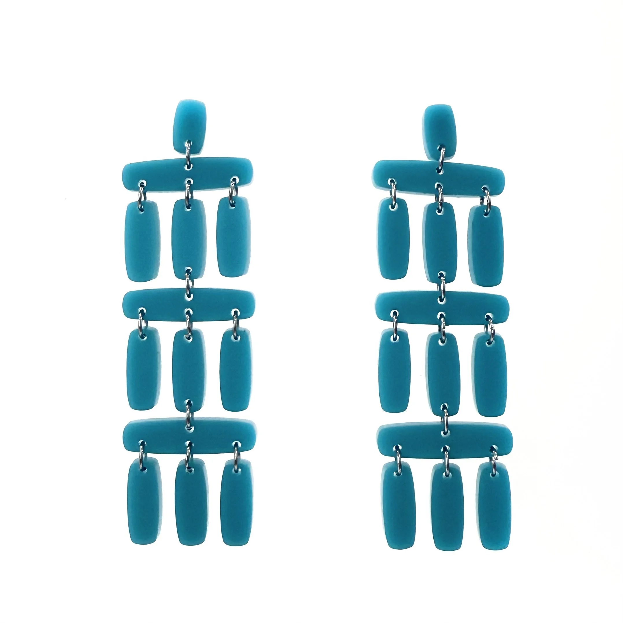 Turquoise Narrow Pillar Earrings