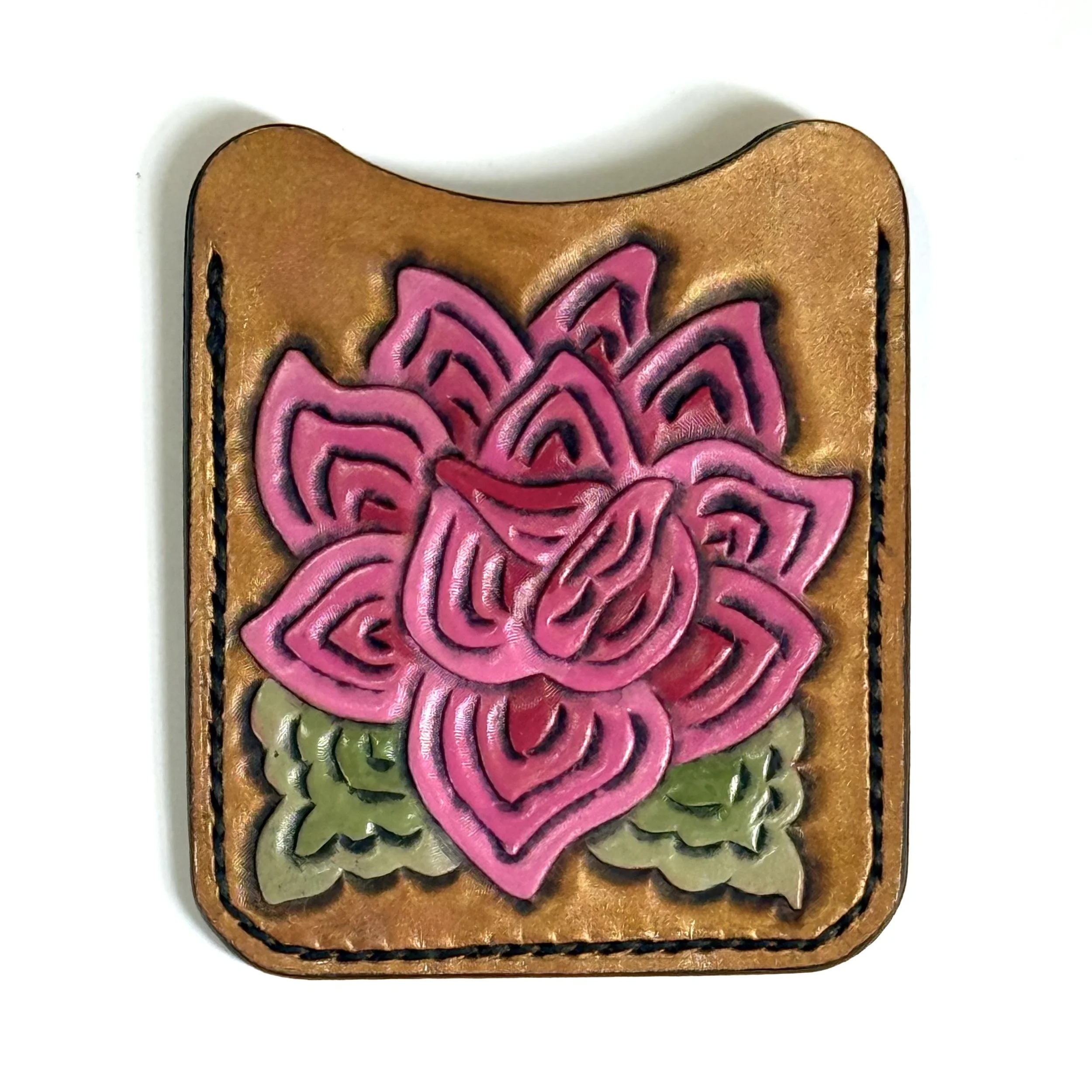 Magenta Pink Floral Mini Wallet