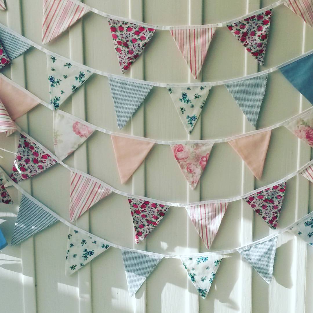 Bunting - Made with upcycled fabric