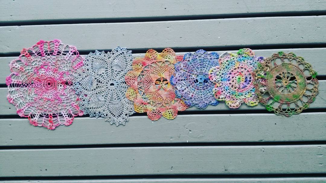 Hand painted doilies - to frame or be made into dreamcatchers, each one unique