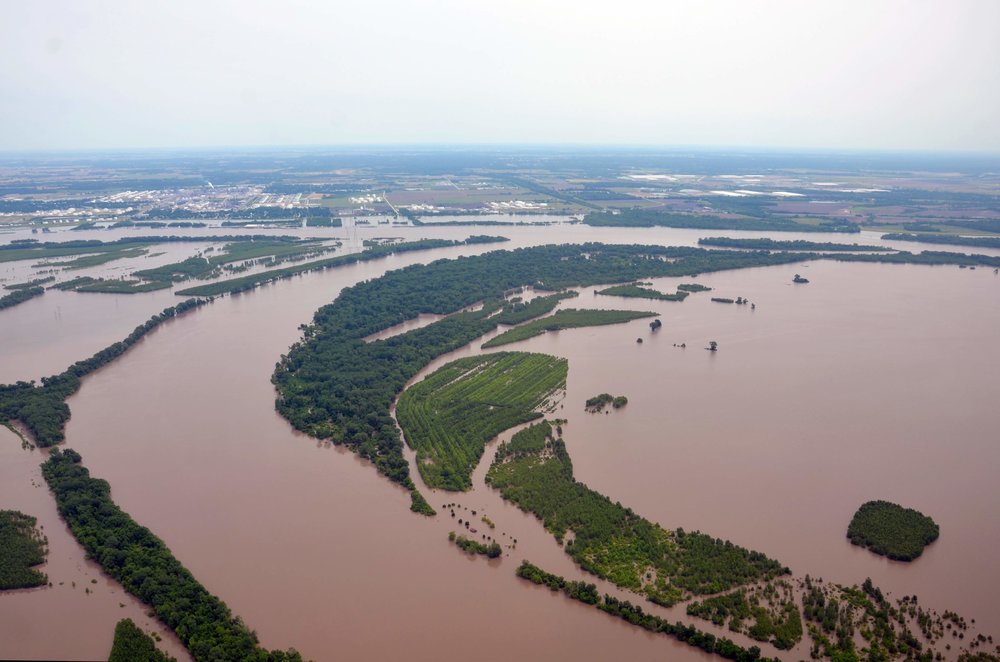   Confluence of the Missouri and Mississippi Rivers | Photo taken on June 3 by Derek Hoeferlin  