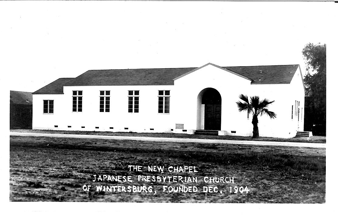 Fig. 2 "The New Chapel, Japanese Presbyterian Church of Wintersburg, Founded Dec. 1904." Wintersburg Church.