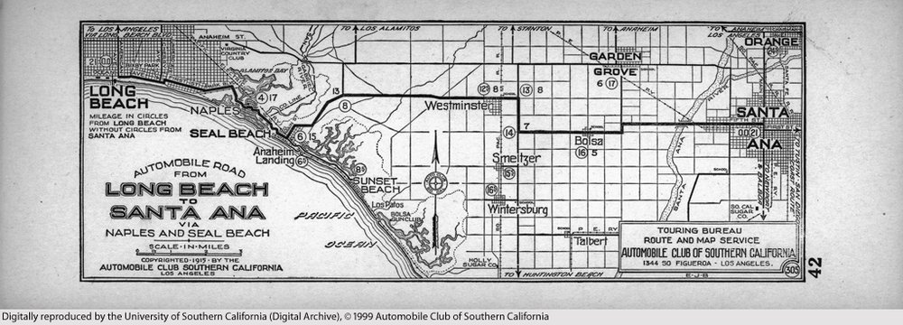 Fig. 4 Historic Japantowns in OC: Westminster, Bolsa, Talbert, Wintersburg, Smeltzer, 1915. AAA, USC Digital Archives.