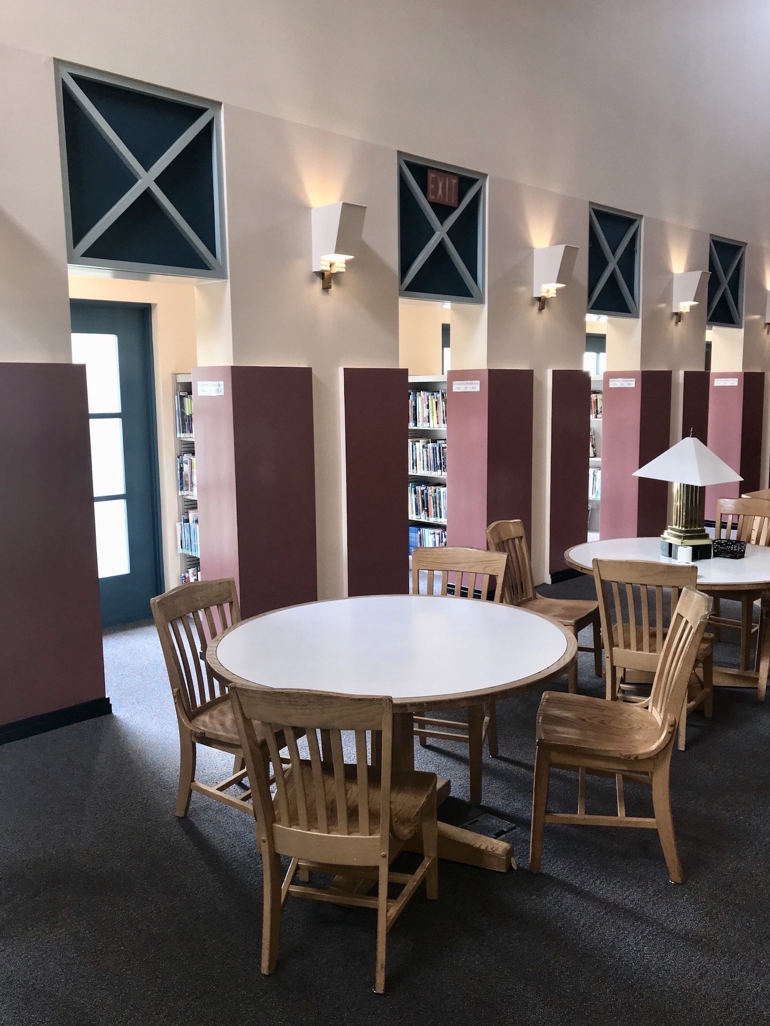 Fig. 5 Narrow openings leading to bookshelves in Children's wing will be altered for wheelchair access.