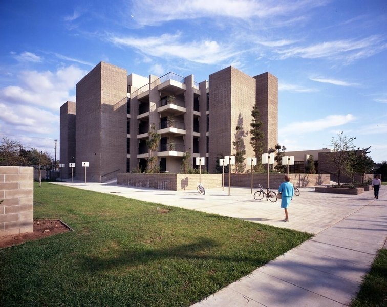 Chapman College Science Center, Orange CA. Photograph by Wayne Them, 1970, USC Libraries.