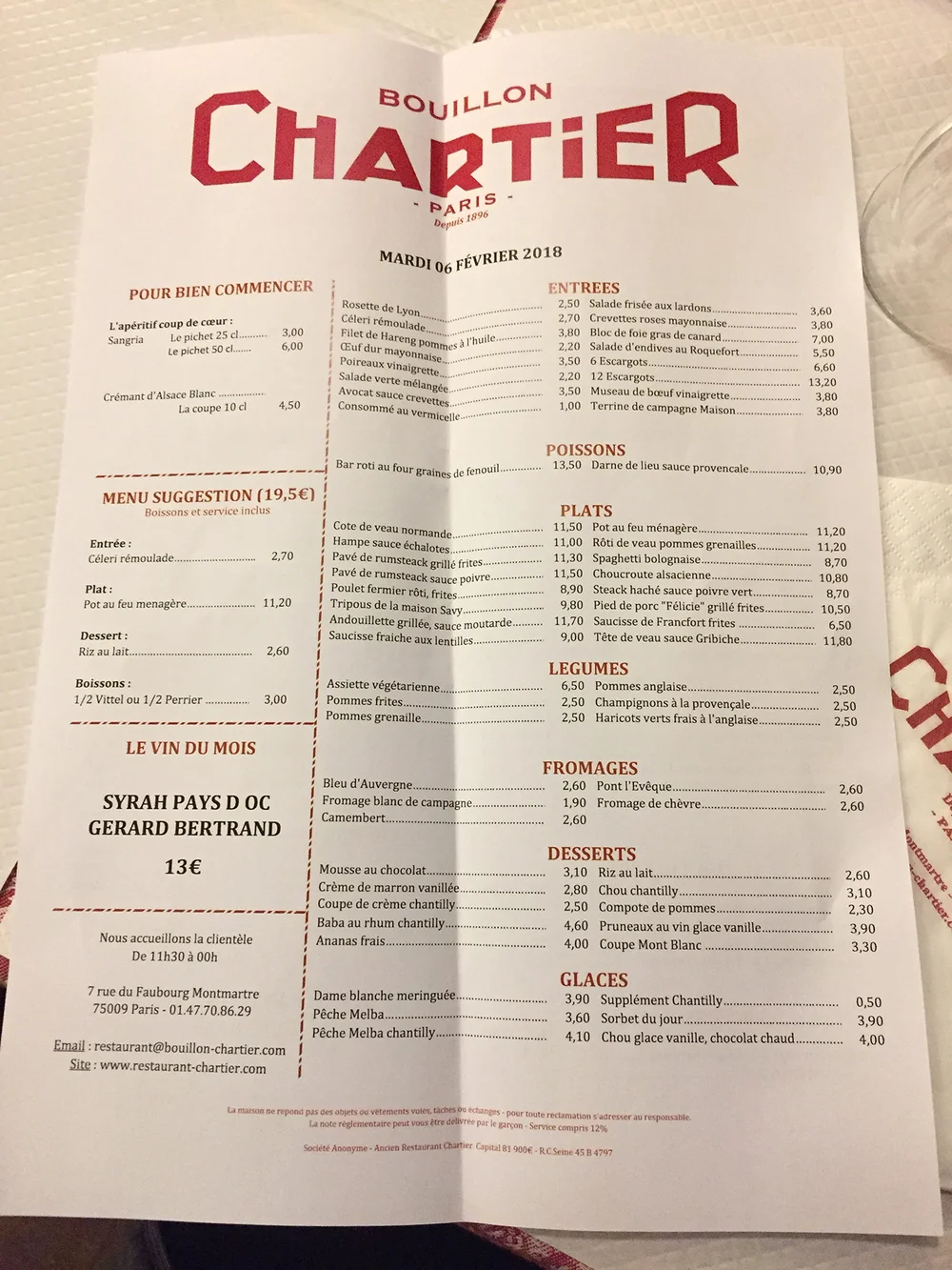 Présentation 86+ imagen bouillon chartier carte fr.thptnganamst.edu.vn