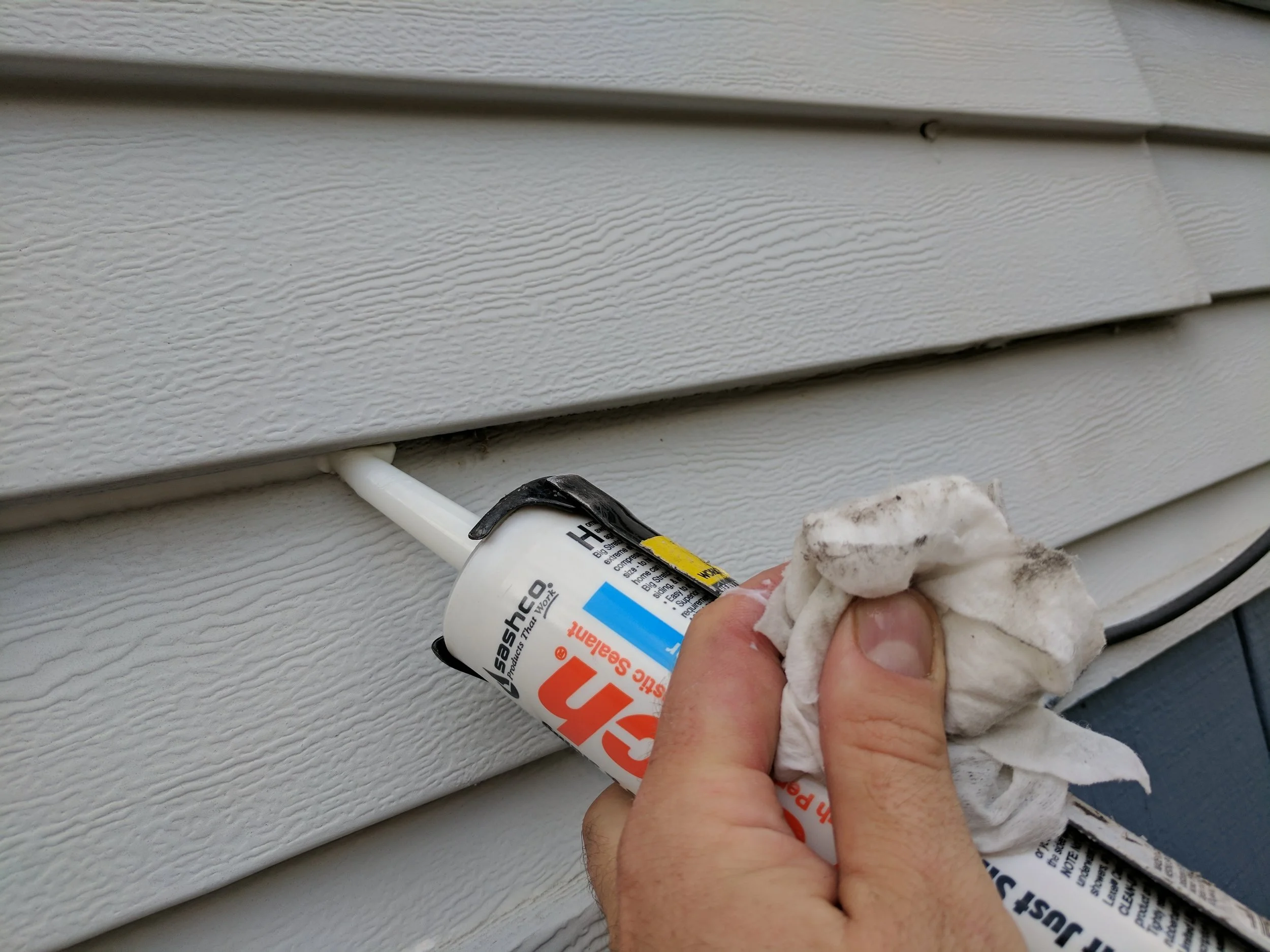 We can seal out most gaps where wasps like to nest behind.