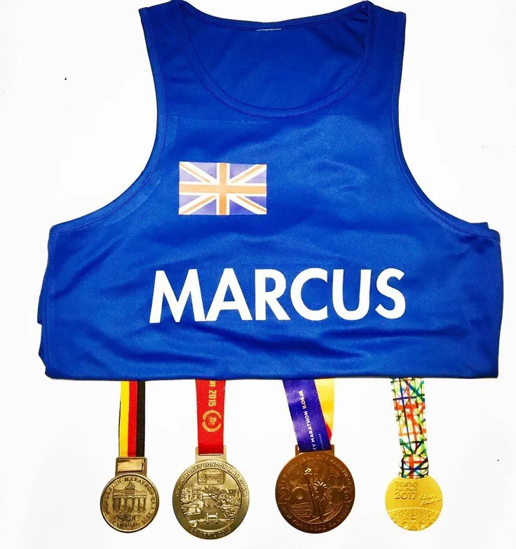 Follow @themarathonmarcus on Instagram and his journey to completing The 6 World Marathon Majors ! - The races take place in Tokyo , Boston , London , Berlin , Chicago and New York City . 