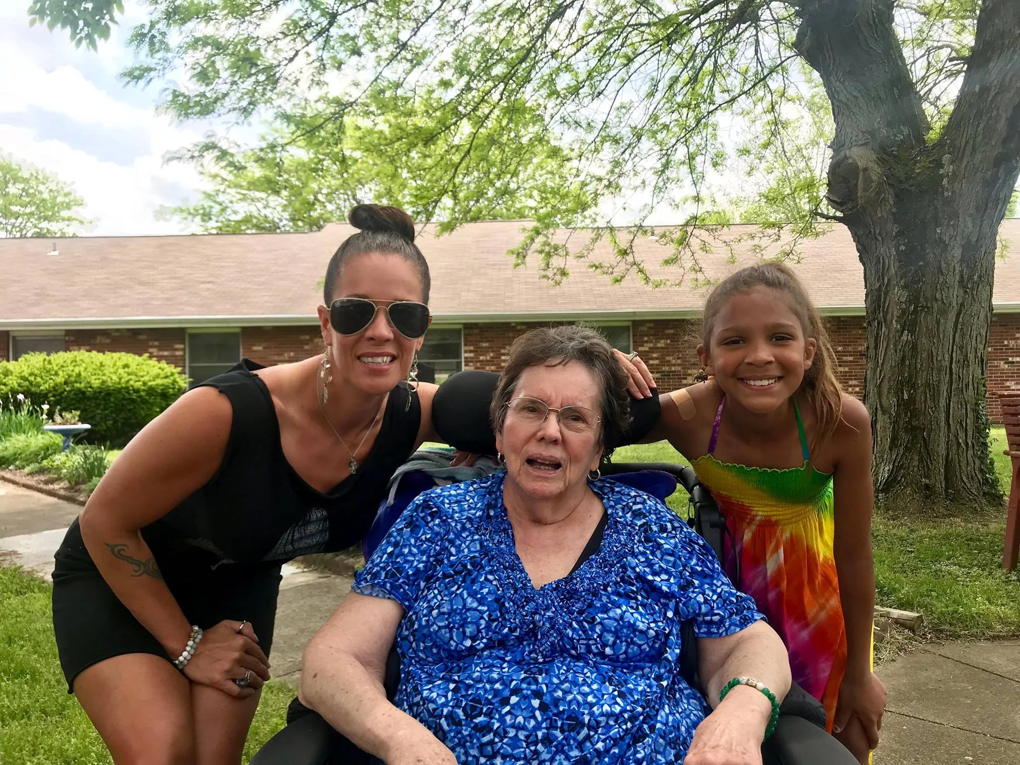 "And to this day, as she sits in her wheelchair in a nursing home, although Dementia is now also settling into her brain, in her darkest moments my mother will STILL crack a joke. This is how she lets us know she’s still here so that we are less sad. She still believes laughter through tears is the best medicine." -MR 