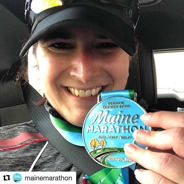 #Repost @mainemarathon
・・・
This #MedalMonday is brought to you by our friend @bmichelle80
Who completed her first marathon with us last October!

Reposted from @bmichelle80 - &ldquo;this was a fantastic race with great people at every step of the way