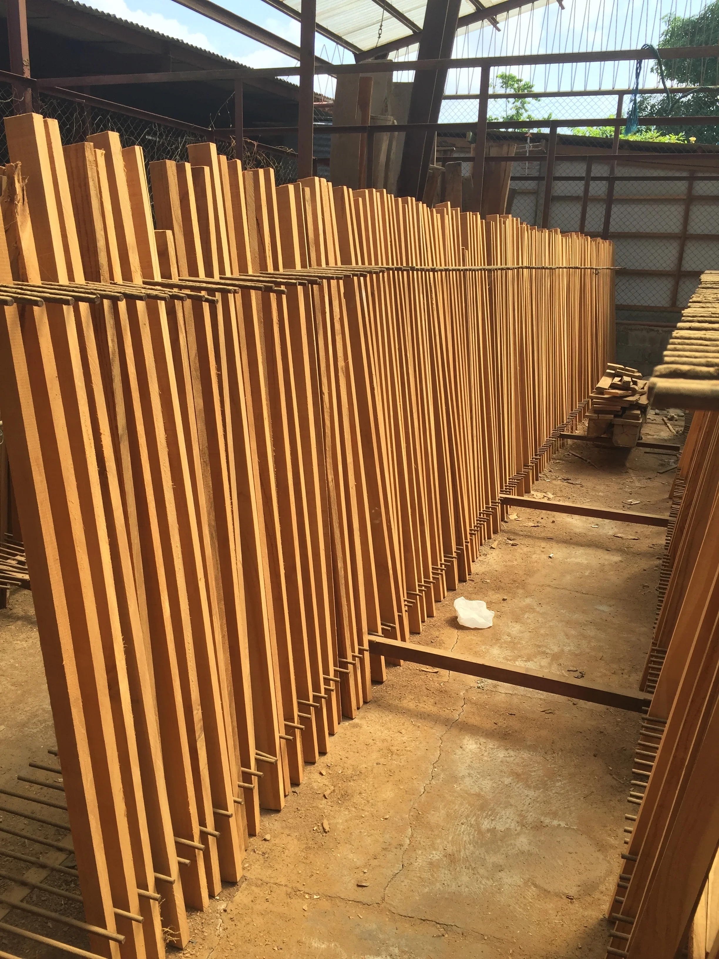 The sweet smell of Teak drying under the hot Bali sun...