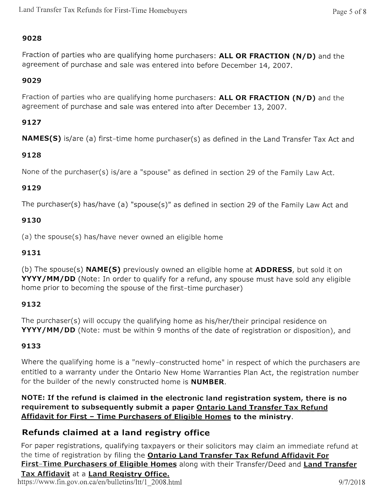 Land Transfer Tax — Rachel Levy Homes