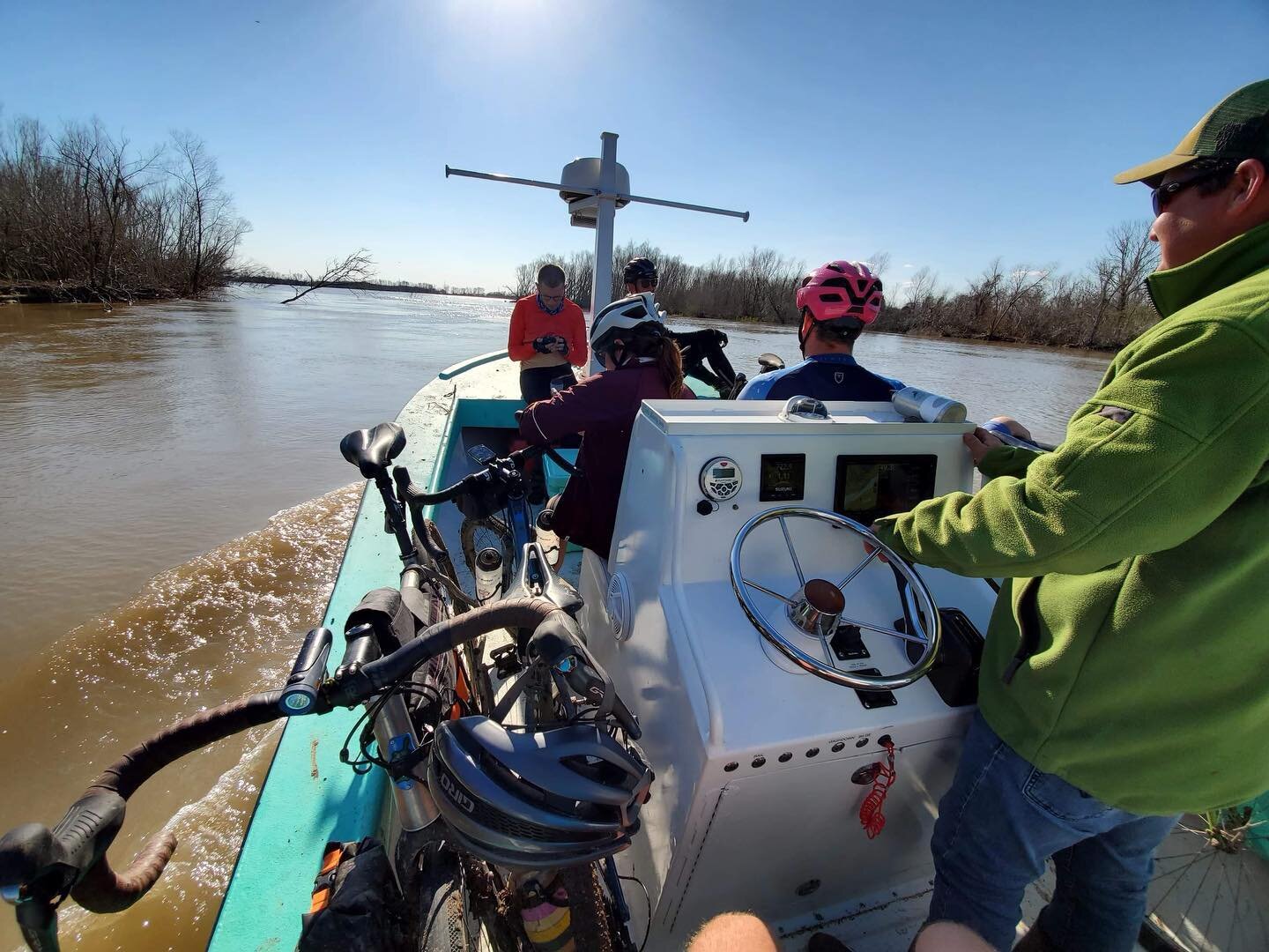 The Bohemia Spillway is wild, overgrown, and wet. These adventurous souls leapfrogged some of the most impassable terrain and had a solid finish. #bikepacking #mountainbike #louisiana #adventure