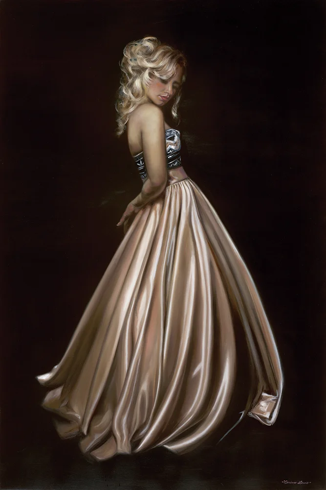 'The Midnight Kiss' 143 x 90cm SOLD ©Corinne Lewis