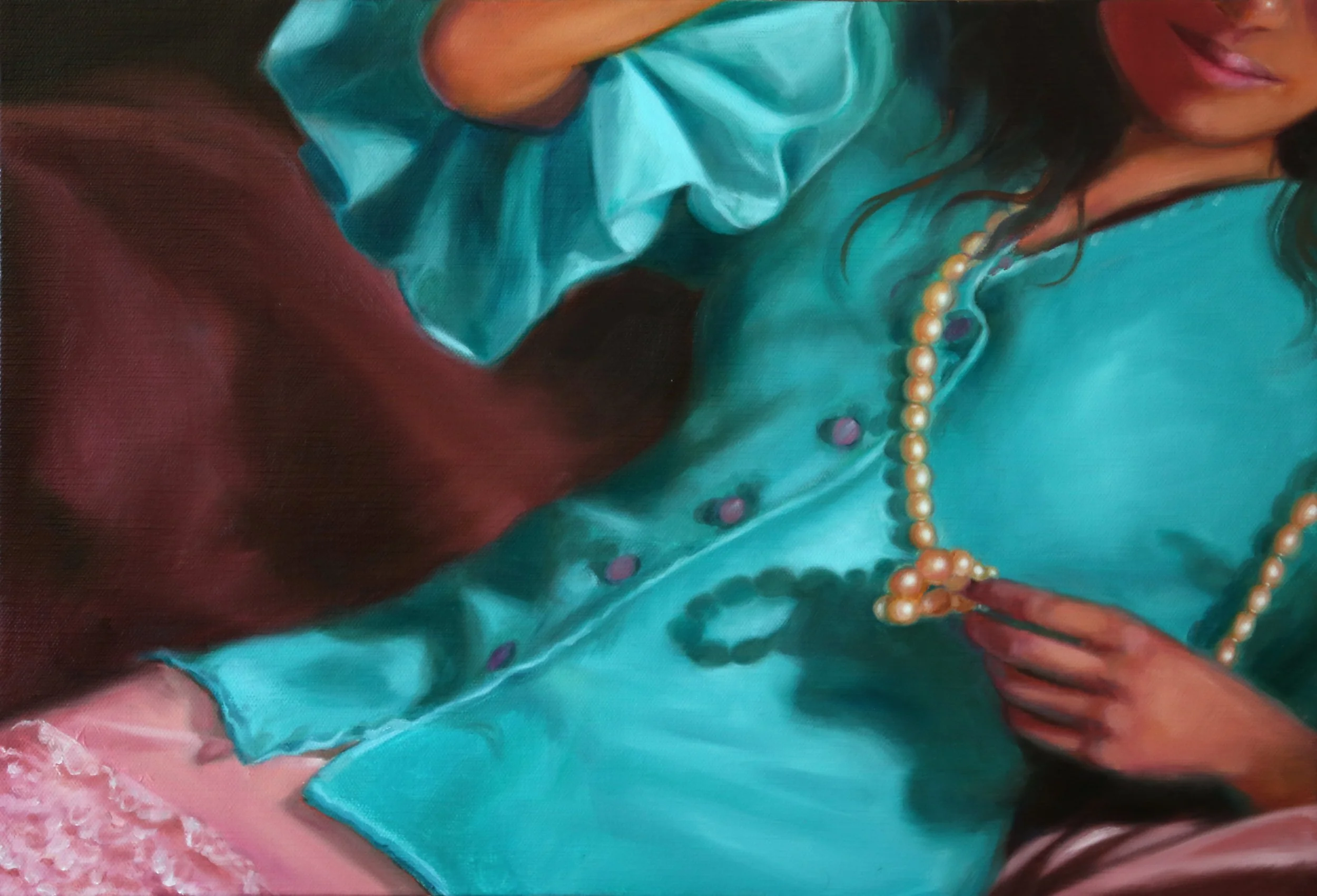 'Hold Back the Dawn' Oil on Linen 58 x 40cm ©Corinne Lewis