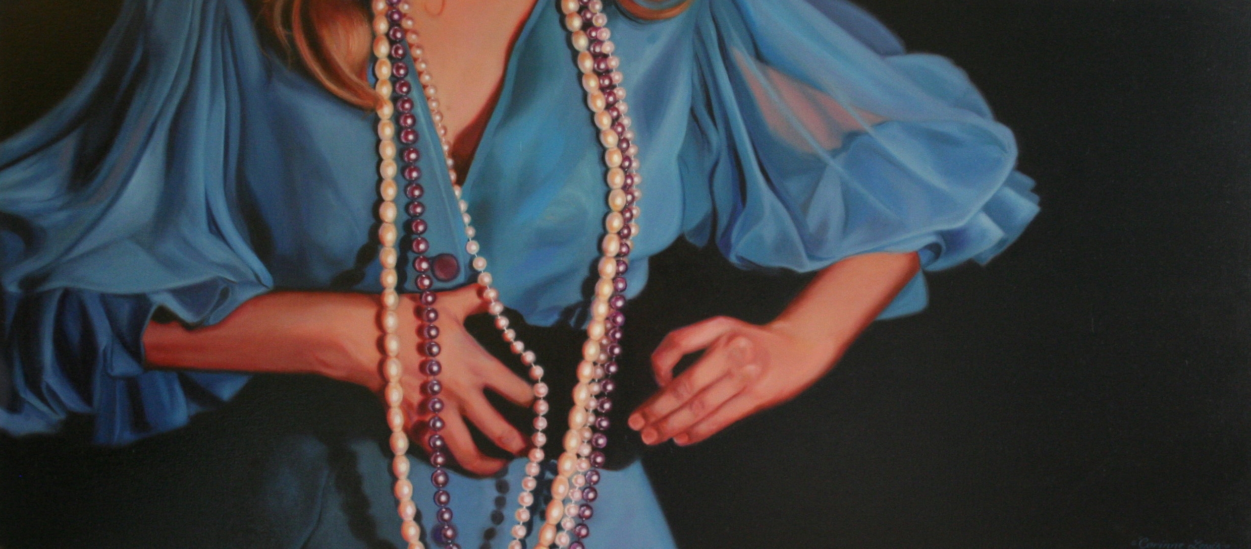 'He Stayed for Breakfast' 110 x 45cm SOLD ©Corinne Lewis