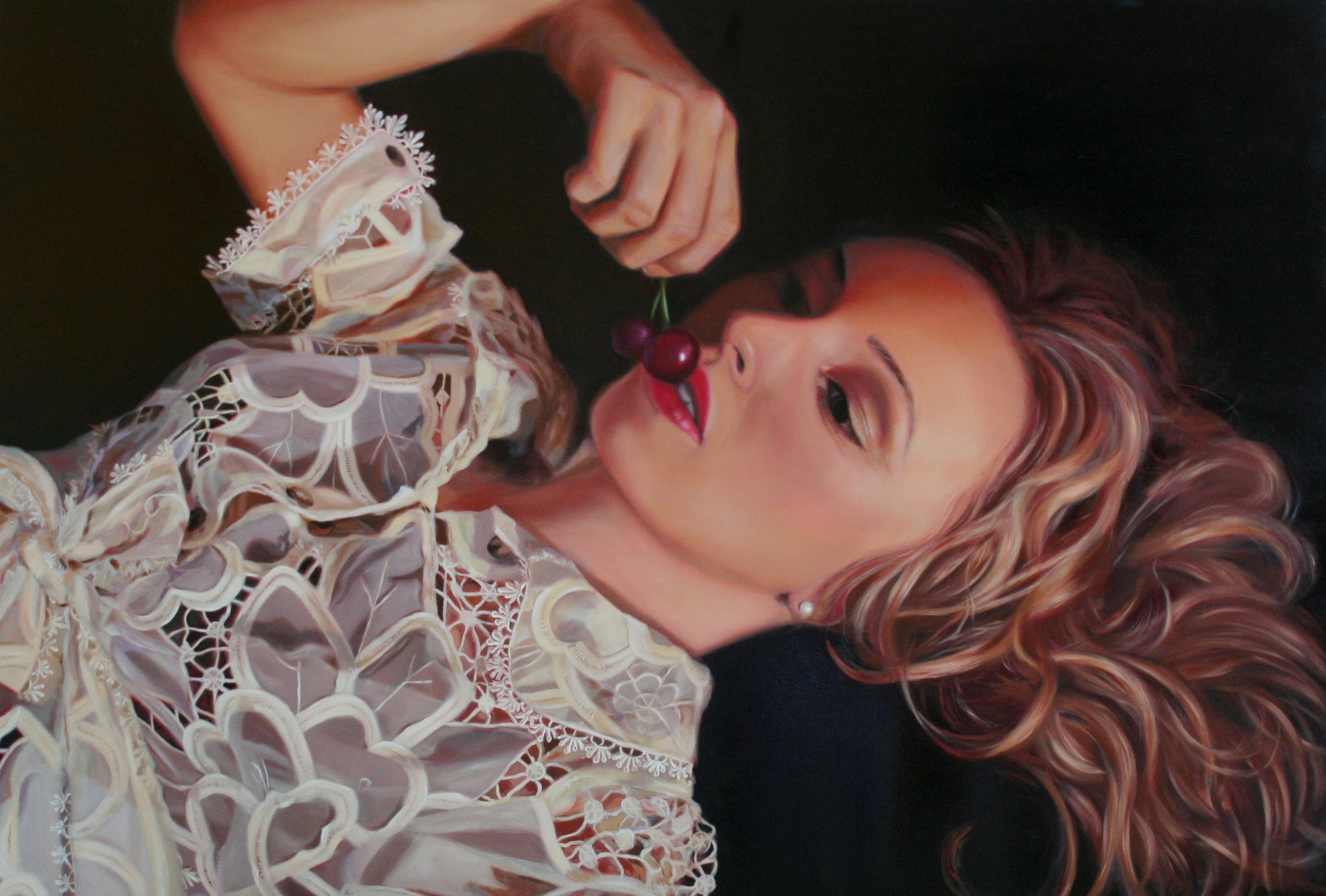 'Arsenic and Old Lace' 135 x 91cm SOLD ©Corinne Lewis