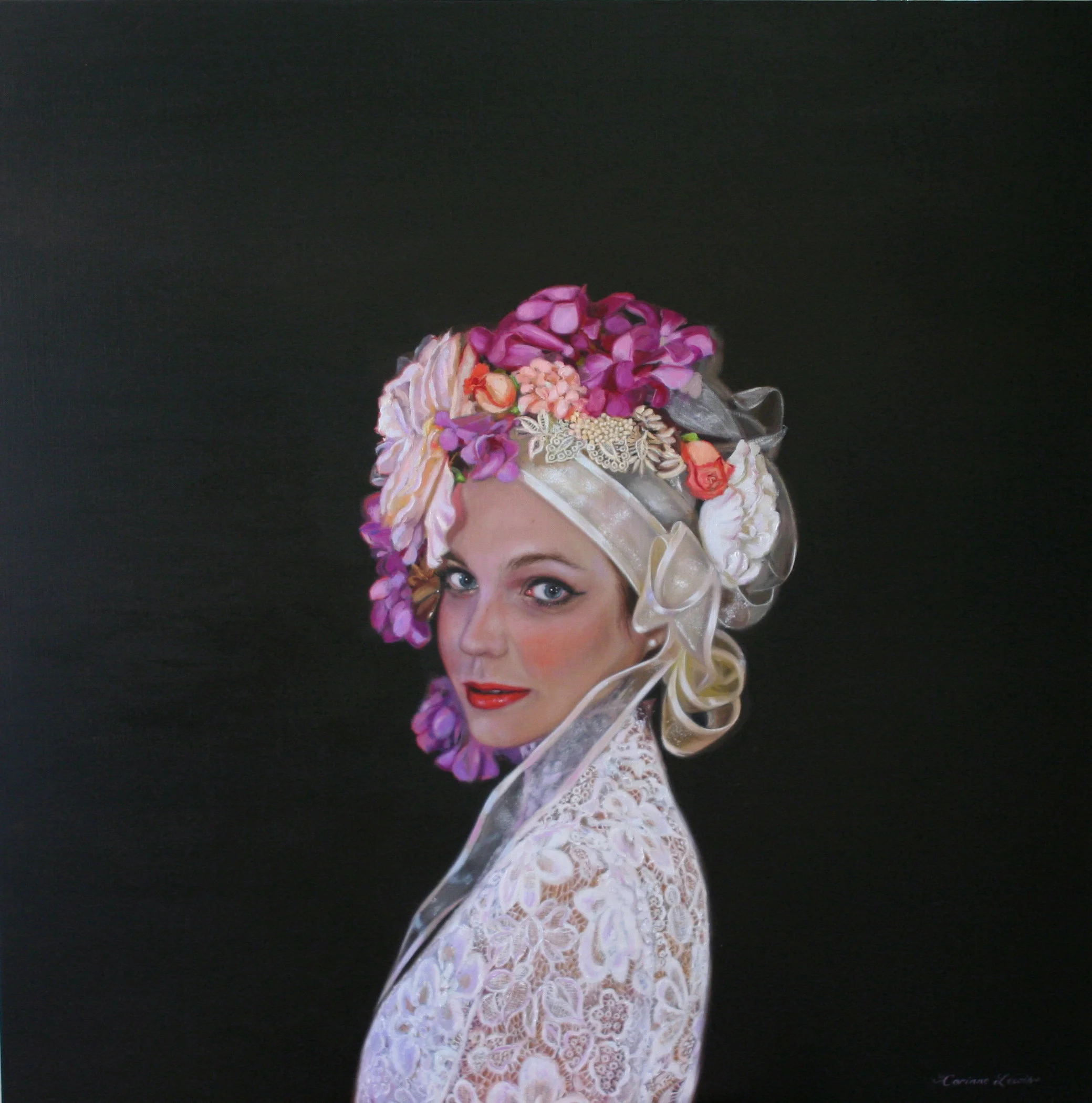 Portrait of Hannah 90 x 90cm Oil on Linen