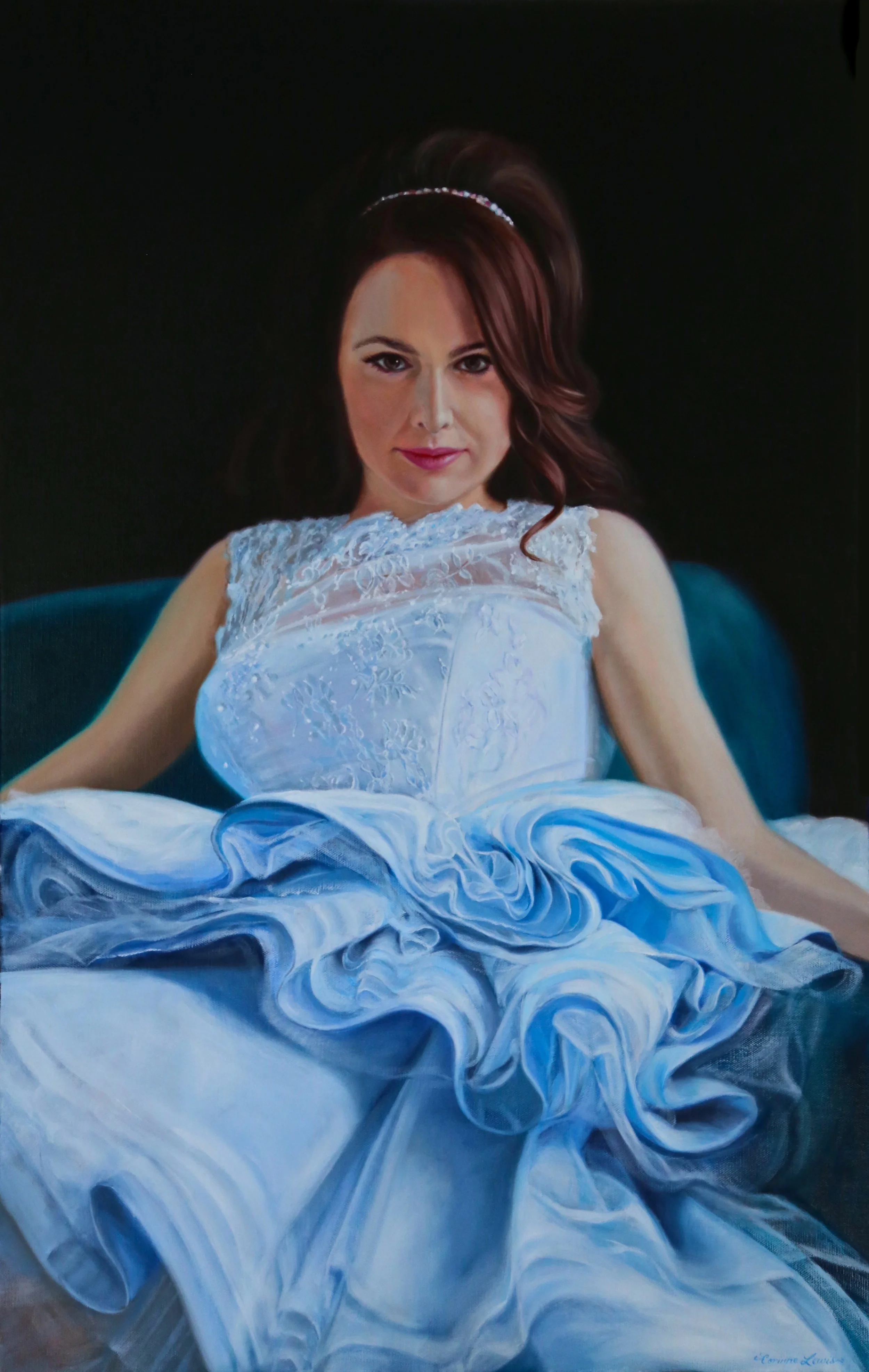'Portait of a Lady' Oil on Linen 90 x 60cm Finalist Percival Portrait Award 2018 ©Corinne Lewis