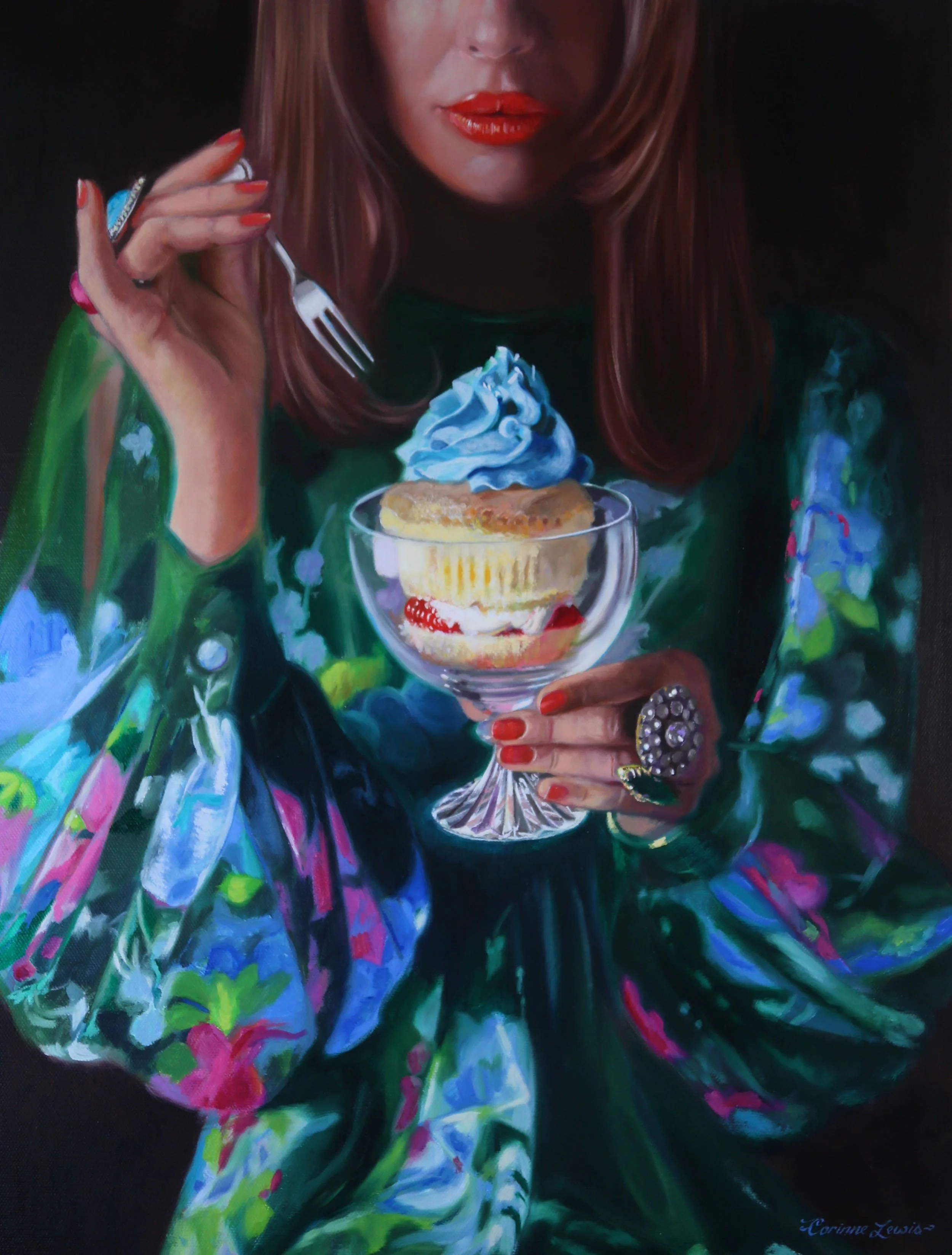 Cream , Oil on Linen 60 x 50cm ©Corinne Lewis