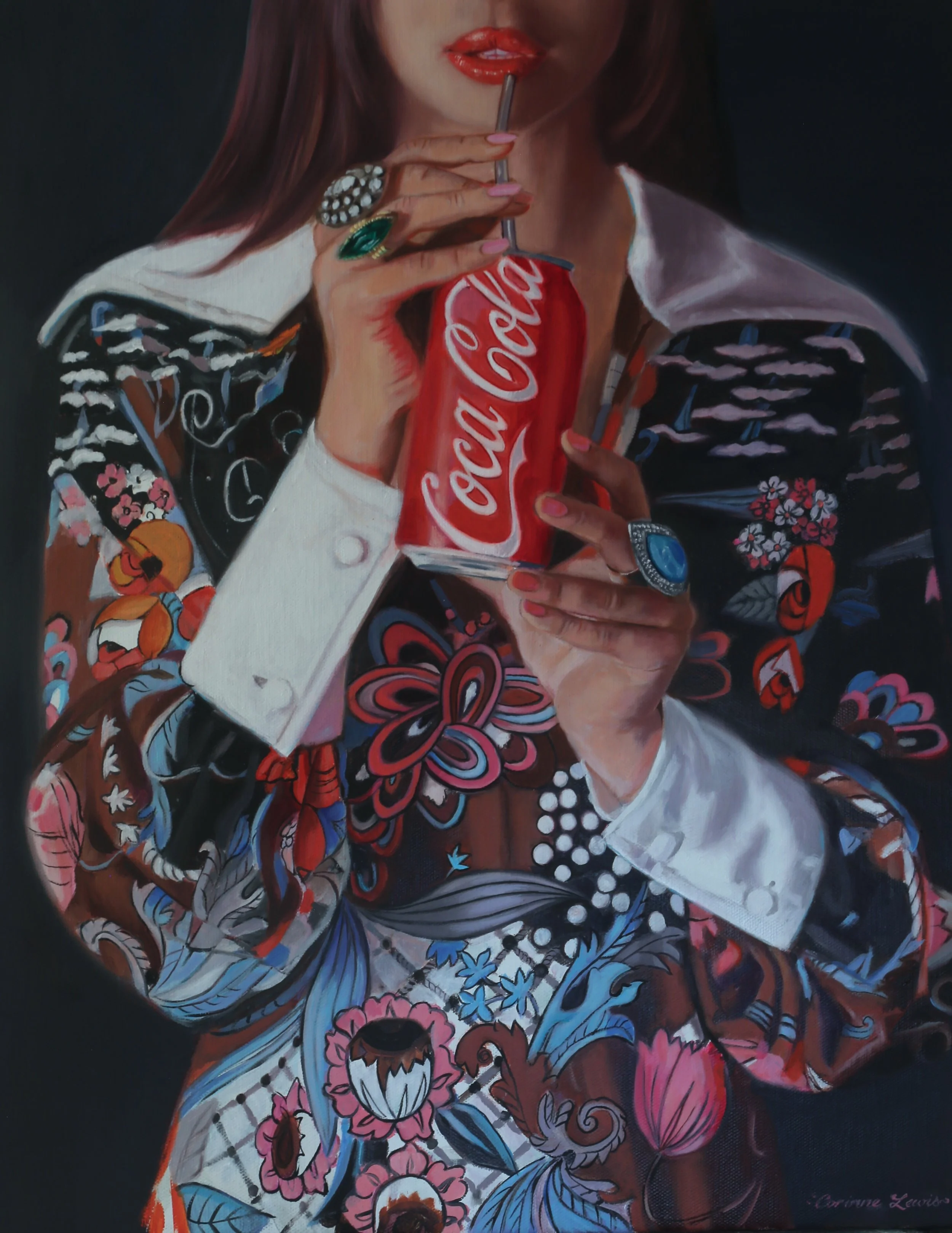 Taste The Feeling, Oil on Linen 90 x 60cm SOLD ©Corinne Lewis