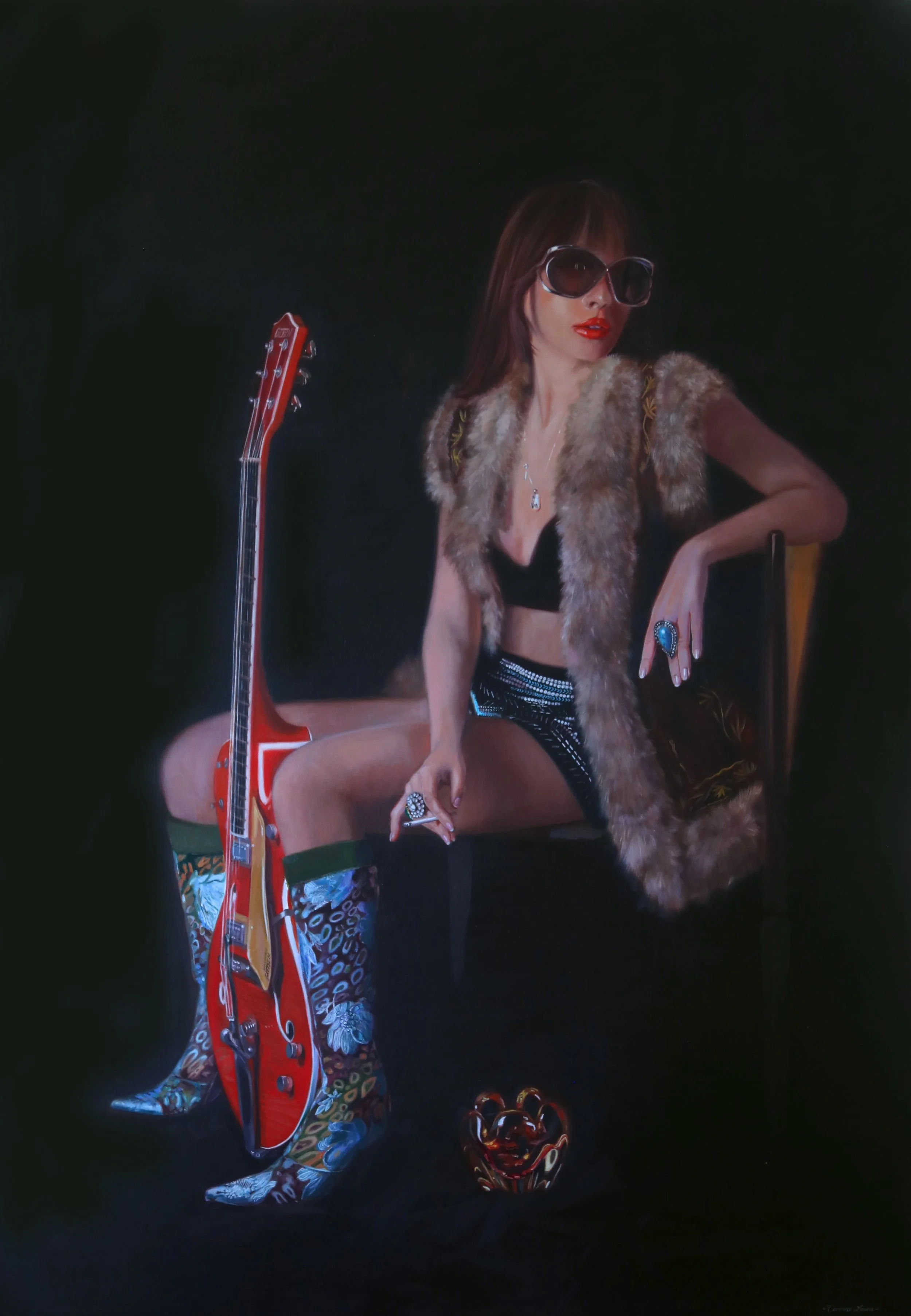 Lady Sings The Blues, Oil on Linen ©Corinne Lewis