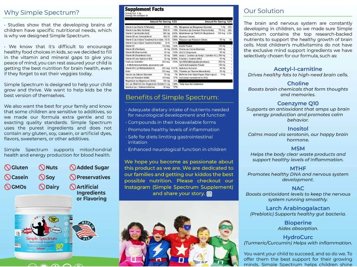 Simple Spectrum Supplement Powder 30 Servings HighPotency