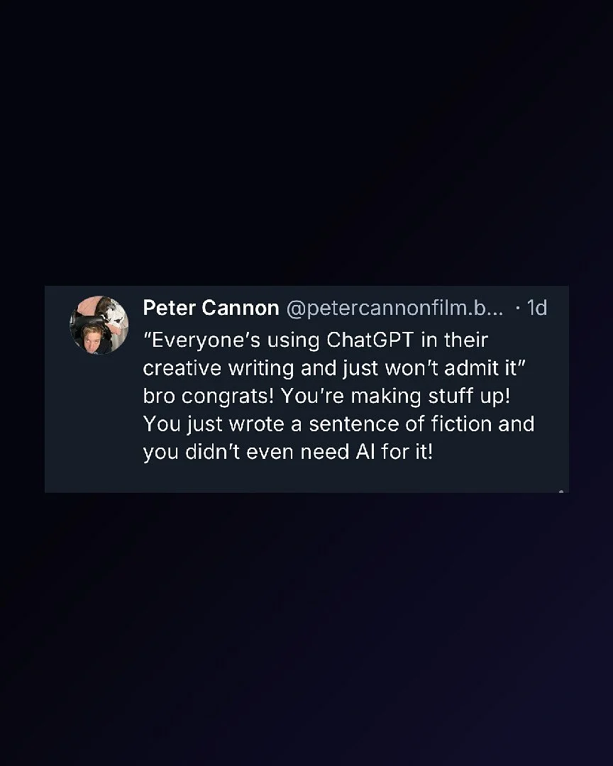 Do these people think I passed up on every real opportunity in my life just to outsource my skill to a chatbot?

#chatgpt #filmmaking #writing #indiefilm