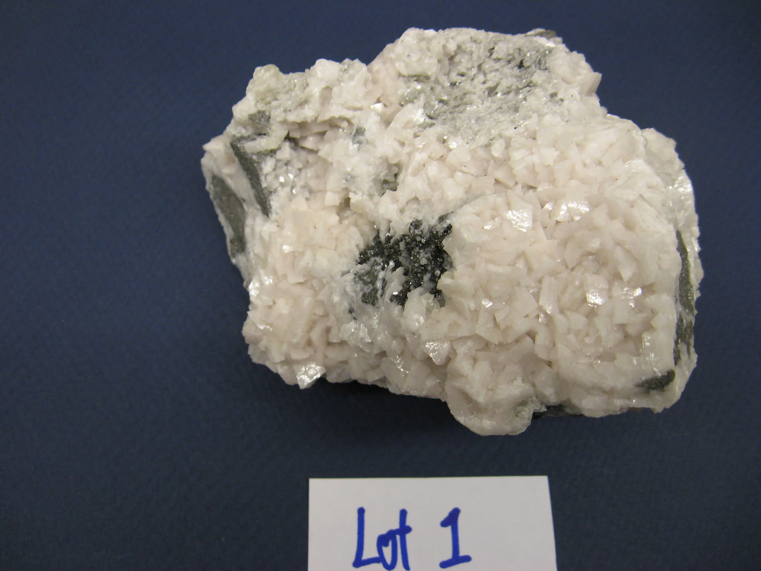 Lot 1 - Dolomite, Calcite, & Pyrite.JPG