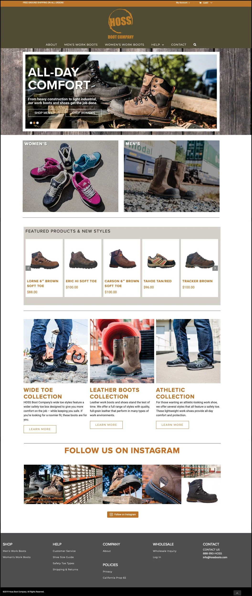 Website: HossBoots.com Website Design: Kimberly Jones, JonesHaus Website Development: The Dev Department Photography: Kevin Garrett Photography Platform: WordPress with WooCommerce e-commerce solution