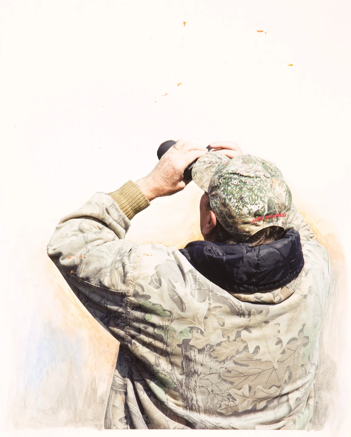 Spotting, 2016 14-1/2 x 11-3/4 inches Acrylic and C-print on paper