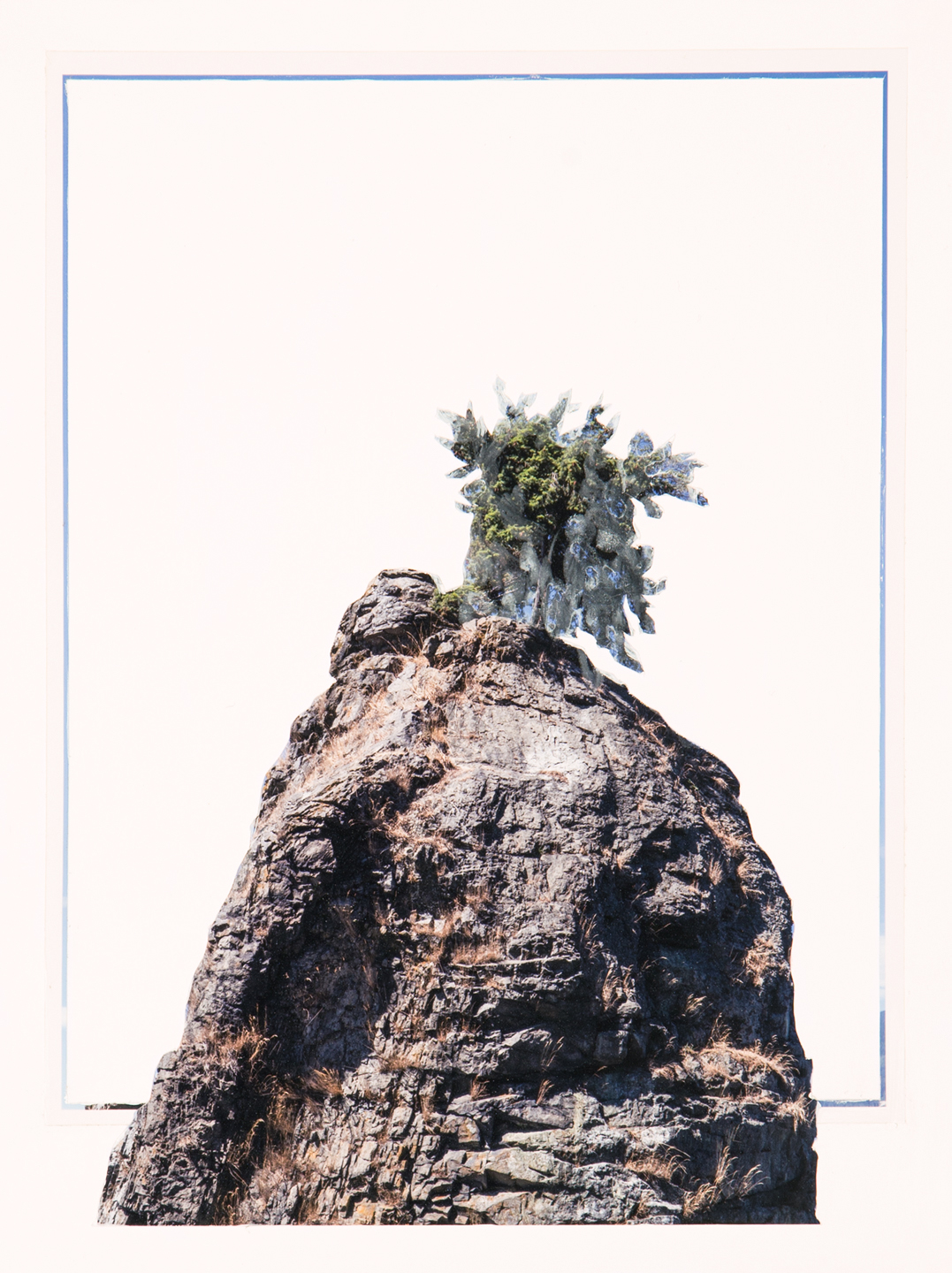  Pineapple Rock, 2017  12 x 9 inches  Acrylic and C-print on paper          