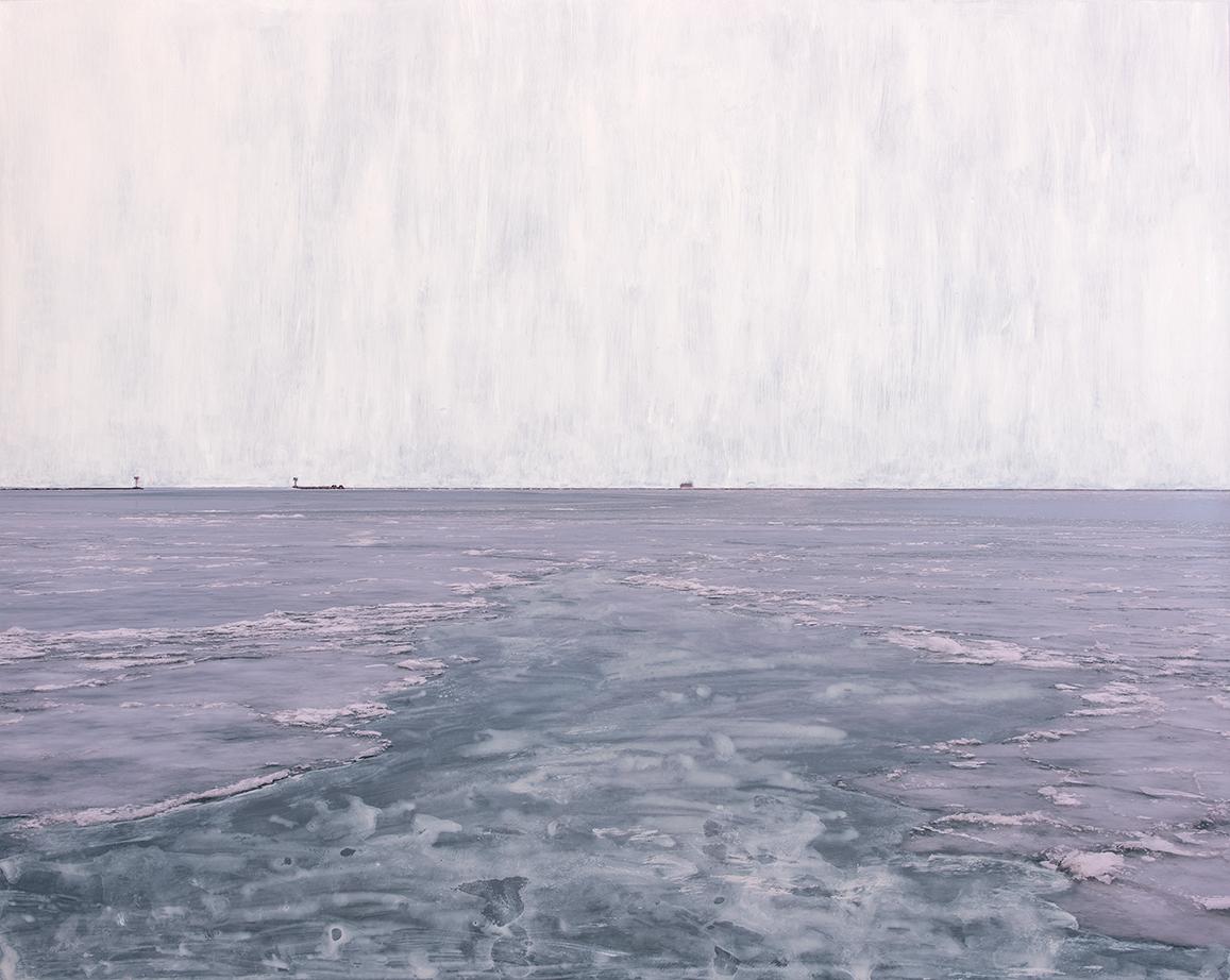  Chicago Ice, 2019  24 x 30 inches  Acrylic on C-print         