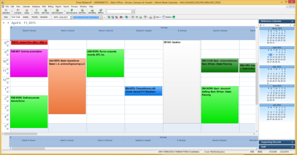 Time Matters Calendar Updates
