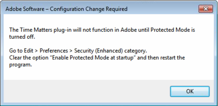 Adobe Acrobat Reader DC Fix for Time Matters